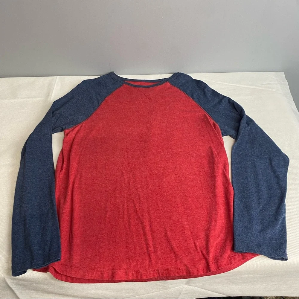 Urban Pipeline Baseball Tshirt Mens Size Large Red Blue Long Sleeve